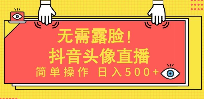 无需露脸，Ai头像直播项目，简单操作日入500+【揭秘】-瀚宇网创