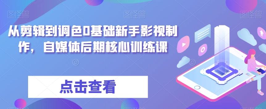 从剪辑到调色0基础新手影视制作,自媒体后期核心训练课-瀚宇网创