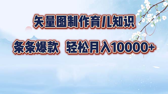 矢量图制作育儿知识,条条爆款,月入10000+-瀚宇网创