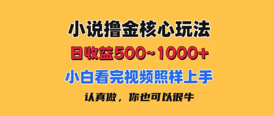 小说撸金核心玩法，日收益500-1000+，小白看完照样上手，0成本有手就行-瀚宇网创
