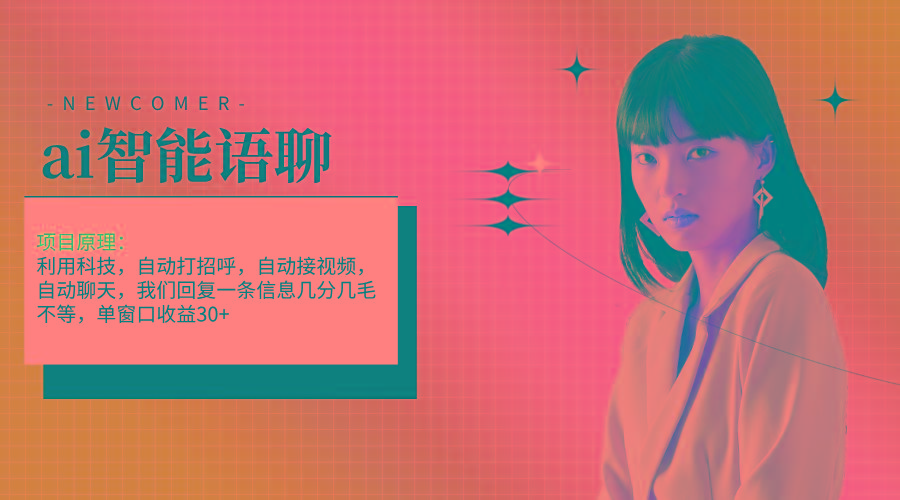 ai智能语聊，单窗口30+单机500+，无脑干！！！-瀚宇网创