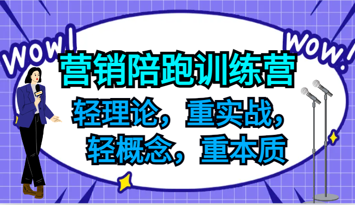 营销陪跑训练营，轻理论，重实战，轻概念，重本质，适合中小企业和初创企业的老板-瀚宇网创