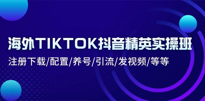 海外TIKTOK抖音精英实操班：注册下载/配置/养号/引流/发视频/等等-瀚宇网创