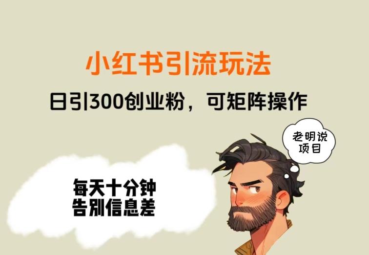 靠小红书视频日印300粉，两分钟一个视频轻松矩阵-瀚宇网创
