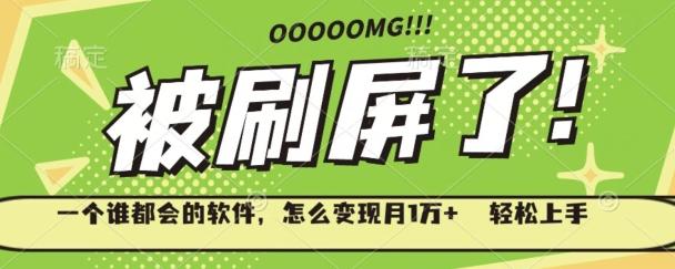 一个谁都会的软件，怎么变现月1万+轻松上手-瀚宇网创