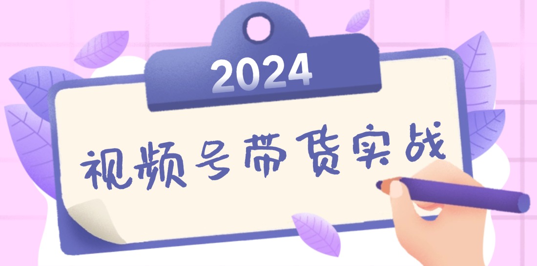 2024视频号最新带货实战课：无人直播/书单号卖货/个人IP口播 (附资料素材-瀚宇网创