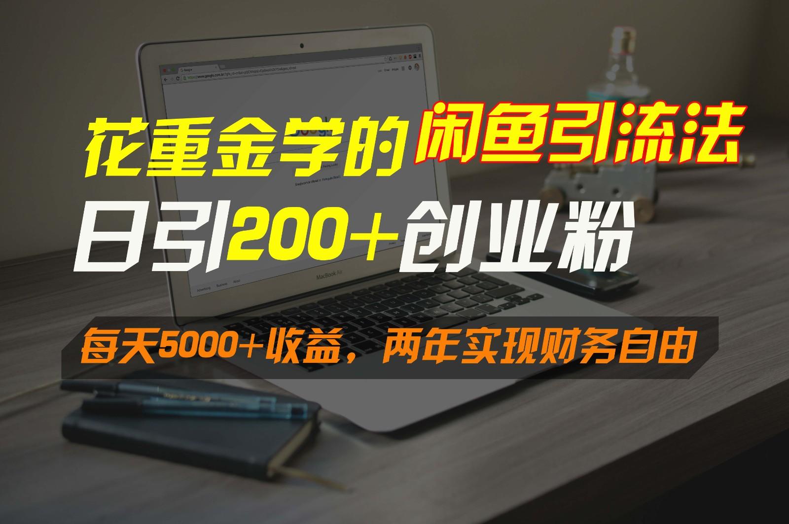 花重金学的闲鱼引流法，日引流300+创业粉，每天5000+收益，两年实现财务自由-瀚宇网创