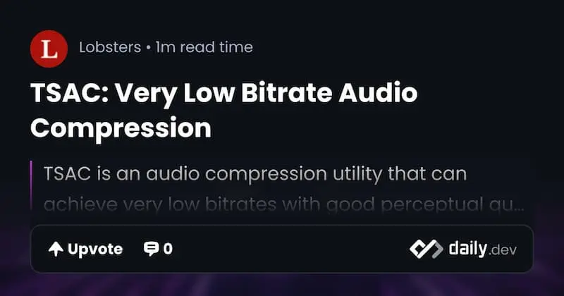 TSAC ｜音频压缩-瀚宇网创