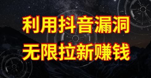 利用抖音链接漏洞，无限拉新赚钱【漏洞原理+操作流程】【揭秘】-瀚宇网创