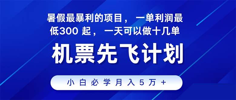 2024暑假最赚钱的项目，暑假来临，正是项目利润高爆发时期。市场很大，…-瀚宇网创