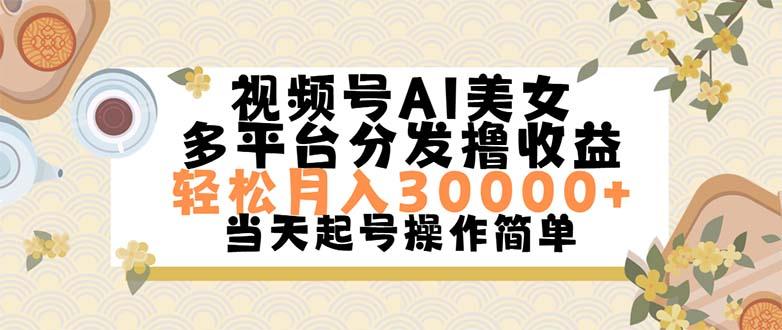 视频号AI美女，轻松月入30000+,操作简单轻松上手-瀚宇网创