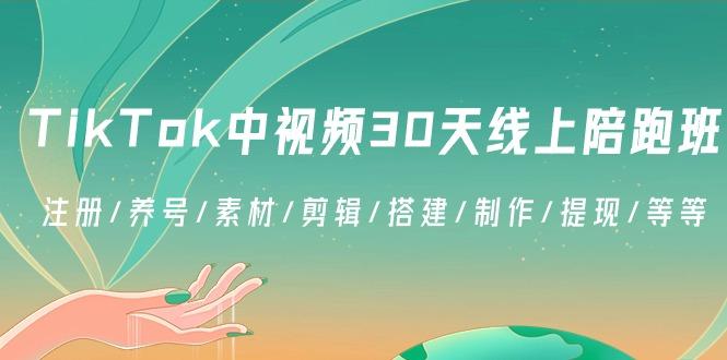 TikTok中视频-30天线上陪跑班：注册/养号/素材/剪辑/搭建/制作/提现/等等-瀚宇网创