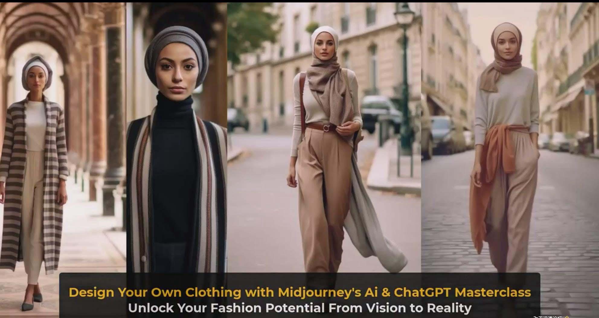 图片[10]-利用 Midjourneys Ai 人工智能设计自己的服装AI大师班-10节课-中英字幕-瀚宇网创