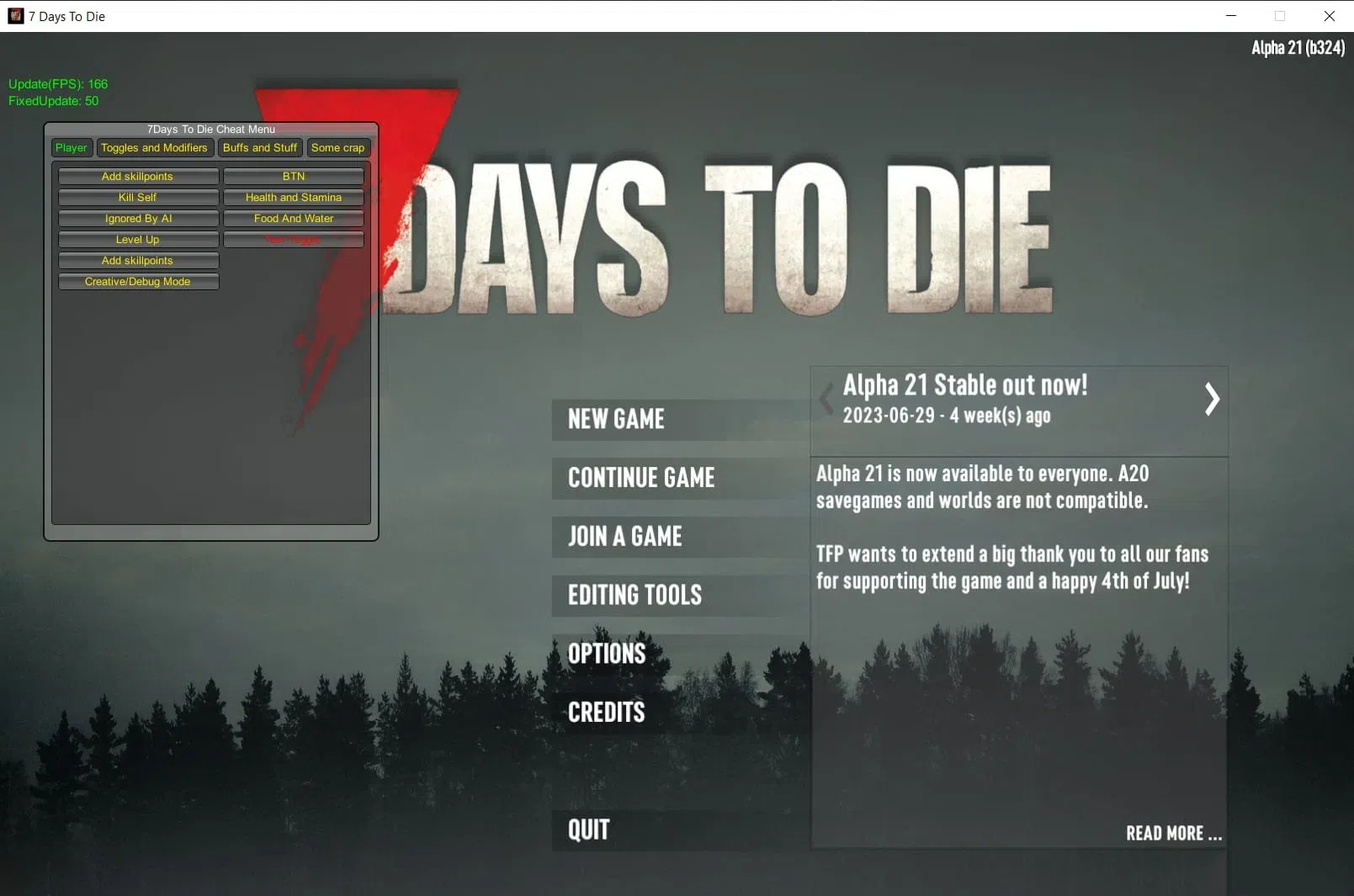 7 Days to Die 七日杀多功能修改器 v1.1.3.105 免费版-瀚宇网创