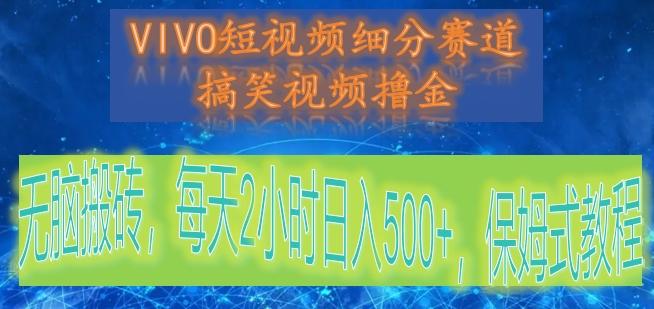 VIVO短视频细分赛道,搞笑视频撸金,无脑搬砖,每天2小时日入500+,保姆式教程-瀚宇网创