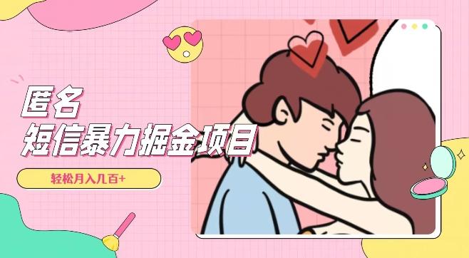 全网首发，揭秘超冷门匿名短信项目，通过信息差日入几百+【揭秘】-瀚宇网创