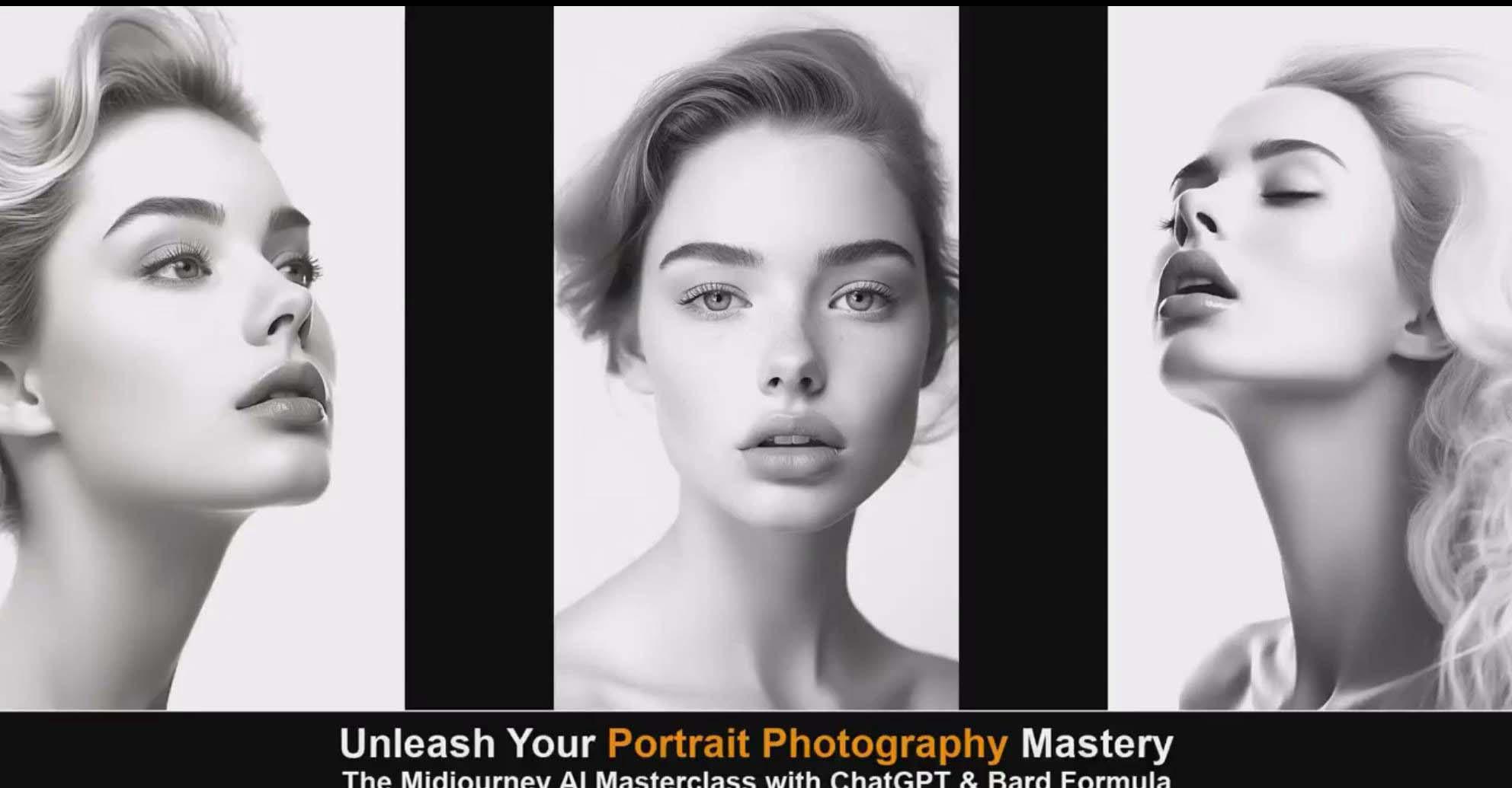 图片[1]-(9312期)Midjourney v5 ChatGPT 和 Bard AI人工智能人像摄影大师班-15节-中英字幕-瀚宇网创