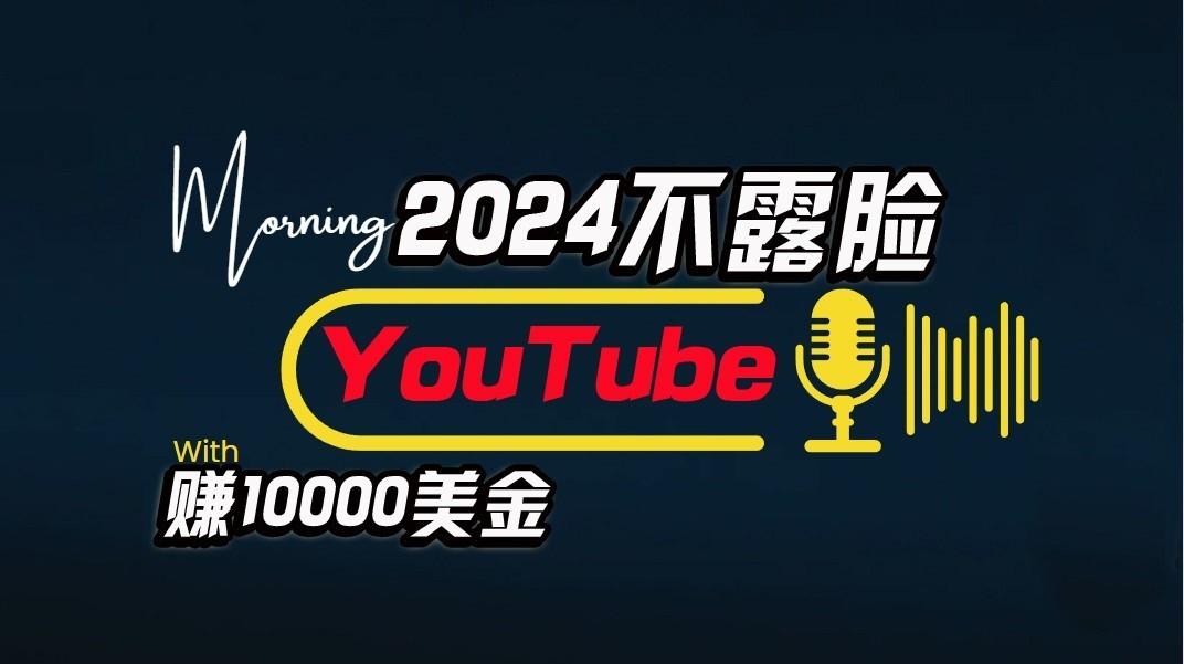 AI做不露脸YouTube赚$10000/月，傻瓜式操作，小白可做，简单粗暴-瀚宇网创