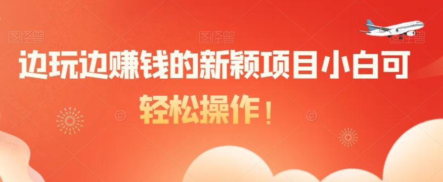 边玩边赚钱的新颖项目小白可轻松操作！-瀚宇网创