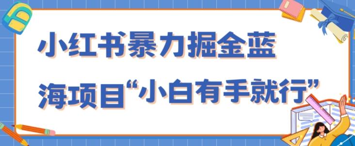 小红书暴力掘金蓝海项目,轻松日入1000+、小白有手就行(附新引流方法,不违规)-瀚宇网创