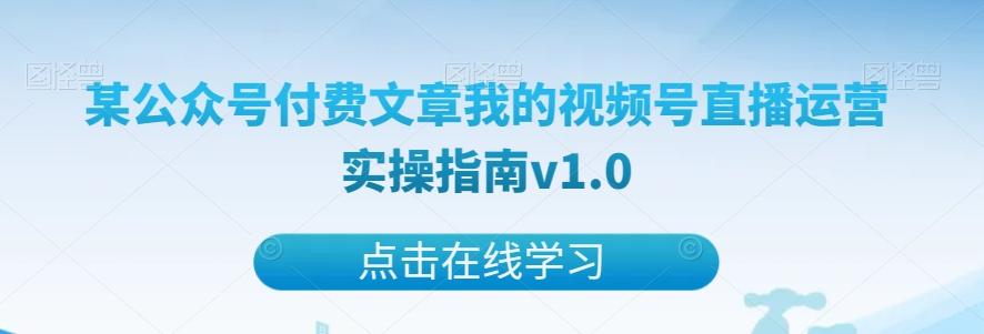某公众号付费文章我的视频号直播运营实操指南v1.0-瀚宇网创