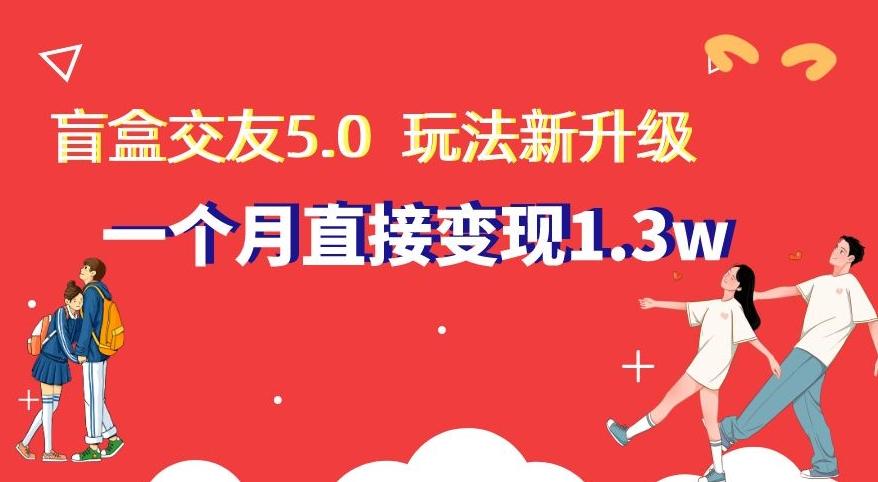 盲盒交友5.0，玩法全新升级，一个月直接变现1.3W，新手小白轻松上手【揭秘】-瀚宇网创
