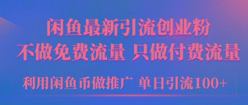 (9584期)2024年闲鱼币推广引流创业粉，不做免费流量，只做付费流量，单日引流100+-瀚宇网创